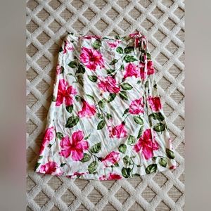 Vintage Two Palms Made In Hawaii Skirt Women's Size M Floral Print Boho Chic
